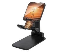 FZMTLDS Sunset Seascape Barca a vela Supporto per telefono cellulare galleggiante Supporto pieghevole per scrivania Supporto portatile per cellulare da tavolo Supporto per telefono completamente