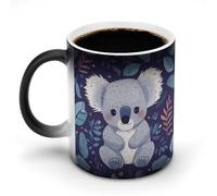 FZMVSQH Adorabile tazza da caffè magica Koala tazze personalizzate che cambiano colore tazza sensibile al calore che cambia tazze da caffè con manico, 325 ml, divertente tazza in ceramica per tè/latte