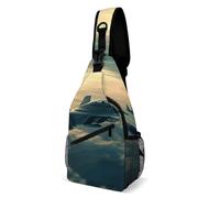 FZMVSQH Aircraft Fighter Jets Borsa a tracolla con blocco RFID Zaino casual a tracolla Zaino impermeabile Borsa da petto leggera Zaino da trekking Zaino da uomo Borsa da viaggio Borse a tracolla per