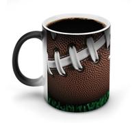 FZMVSQH American Football Laces Tazza da caffè magica tazze personalizzate cambia colore tazza sensibile al calore che cambia tazze da caffè con manico, 325 ml, divertente tazza in ceramica per tè