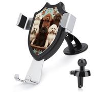 FZMVSQH Barboncini Cani Supporto universale per telefono da auto aggiornato 3 in 1 Supporto per telefono cellulare Supporto per smartphone Supporto per auto con ventosa per cruscotto auto parabrezza