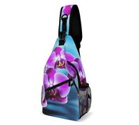 FZMVSQH Bella borsa a tracolla orchidea Zaino a tracolla casual con blocco RFID Zaino a tracolla impermeabile Zaino leggero da escursionismo Zaino da viaggio da uomo Borsa da viaggio Borse a tracolla