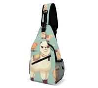 FZMVSQH Borsa a tracolla alpaca con blocco RFID Zaino casual a tracolla zaino impermeabile borsa da petto leggera zaino da trekking zaino da uomo borsa da viaggio borse a tracolla per donne uomini