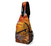 FZMVSQH Borsa a tracolla con fogliame autunnale con blocco RFID Zaino casual a tracolla zaino impermeabile borsa da petto leggera zaino da trekking zaino da uomo borsa da viaggio borse a tracolla per