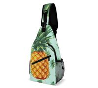 FZMVSQH Borsa a tracolla con frutta tropicale ananas blocco RFID zaino casual a tracolla zaino impermeabile borsa da petto leggera zaino da trekking zaino da uomo borsa da viaggio borse a tracolla per
