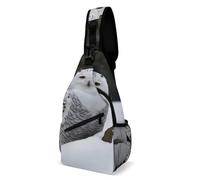 FZMVSQH Borsa a tracolla con gufo delle nevi con blocco RFID Zaino casual a tracolla zaino impermeabile borsa da petto leggera zaino da trekking zaino da uomo borsa da viaggio borse a tracolla per