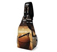 FZMVSQH Borsa a tracolla da basket con blocco RFID Zaino casual a tracolla zaino impermeabile borsa da petto leggera zaino da trekking zaino da uomo borsa da viaggio borse a tracolla per donne uomini