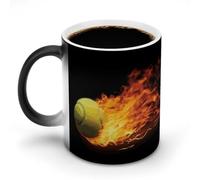 FZMVSQH Burning Tennis Pictures Tazza da caffè magica tazza personalizzata cambia colore tazza sensibile al calore che cambia tazze da caffè con manico, 325 ml, divertente tazza in ceramica per tè