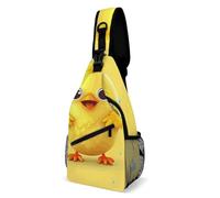 FZMVSQH Carino giallo pollo borsa a tracolla blocco RFID zaino casual a tracolla zaino impermeabile borsa da petto leggero zaino da trekking zaino uomo borsa da viaggio borse a tracolla per donne