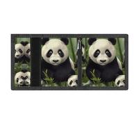 FZMVSQH Carino Panda Portafoglio da uomo a tre ante minimalista, portafoglio da uomo, con blocco RFID, 8 porta carte di credito, 1 tasca per banconote, tasca portamonete e finestra per documenti