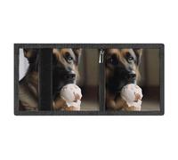 FZMVSQH Dog Who Likes Ice Cream Portafoglio da uomo a tre ante minimalista portafoglio per uomo, portafogli con blocco RFID, 8 porta carte di credito, 1 tasca per banconote, tasca portamonete e