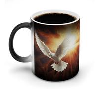 FZMVSQH Dove Sun Art Magic tazza da caffè tazze personalizzate cambia colore tazza sensibile al calore che cambia tazze da caffè con manico, 325 ml, divertente tazza in ceramica per tè/latte/latte