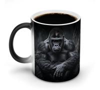 FZMVSQH Gorilla on The Ground Tazza da caffè magica tazze personalizzate che cambia colore tazza sensibile al calore che cambia tazza da caffè con manico, 325 ml, divertente tazza in ceramica per tè