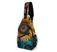FZMVSQH La più bella borsa a tracolla con girasole blocco RFID zaino casual a tracolla zaino impermeabile borsa da petto leggera zaino da trekking zaino da uomo borsa da viaggio borse a tracolla per