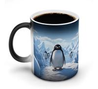 FZMVSQH Penguin Antartide Ice Magic Tazza da caffè tazze personalizzate che cambiano colore tazza sensibile al calore che cambia tazze da caffè con manico, 325 ml, divertente tazza in ceramica per tè