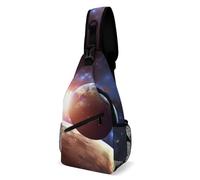 FZMVSQH Planets in Space Sfondo Borsa a tracolla Rfid Blocco Casual Zaino a tracolla Impermeabile Borsa da petto Impermeabile Zaino da trekking Zaino da uomo Borsa da viaggio Borse a tracolla per