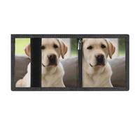 FZMVSQH Portafoglio minimalista da uomo con cane labrador, portafoglio minimalista da uomo, 8 porta carte di credito, 1 tasca per banconote, tasca portamonete e finestra per documenti, portafogli