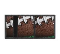 FZMVSQH Portafoglio minimalista da uomo con lacci da football americano, portafoglio minimalista da uomo, portafogli con blocco RFID, 8 porta carte di credito, 1 tasca per banconote, tasca portamonete