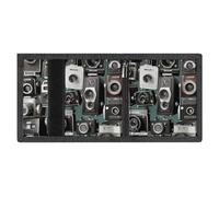 FZMVSQH Retro Cool Camera Collection - Portafoglio da uomo a tre pieghe, minimalista, con blocco RFID, 8 porta carte di credito, 1 tasca per banconote, portamonete e finestra per documenti, portafogli