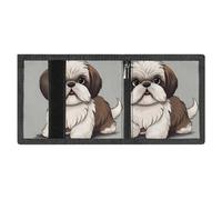 FZMVSQH Shih Tzu Dog - Portafoglio da uomo a tre pieghe, minimalista, con blocco RFID, 8 porta carte di credito, 1 tasca per banconote, portamonete e finestra per documenti, portafogli sottili in