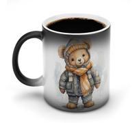 FZMVSQH Simpatico Orso Tazza da Caffè Magica Tazze Personalizzate Cambia Colore Tazza Sensibile Al Calore Cambia Tazze da Caffè con Manico 325 ml Divertente Tazza in Ceramica per Tè/Latte/Latte/Cacao