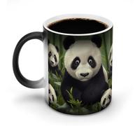 FZMVSQH Simpatico panda tazza da caffè tazze personalizzate che cambiano colore tazza sensibile al calore che cambia tazze da caffè con manico, tazza divertente in ceramica per tè/latte/latte/cacao