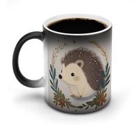 FZMVSQH Simpatico piccolo riccio magico tazza da caffè tazze personalizzate cambia colore tazza sensibile al calore che cambia tazze da caffè con manico, 325 ml, divertente tazza in ceramica per tè