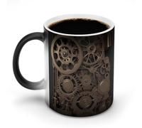 FZMVSQH Steampunk Meccanico Ingranaggi Magici Tazza da Caffè Tazza Personalizzata Cambia Colore Tazza Sensibile Al Calore Cambia Tazze da Caffè con Manico 325 ml Divertente Tazza in Ceramica per Tè