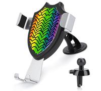 FZMVSQH Supporto universale per telefono da auto con motivo arcobaleno Gay Pride aggiornato 3 in 1 Supporto per telefono cellulare Supporto per smartphone Supporto per auto con ventosa per cruscotto