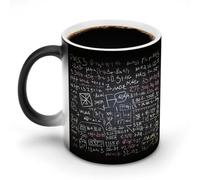 FZMVSQH Tazza da caffè magica con formula matematica, tazze personalizzate che cambiano colore, sensibili al calore, tazze da caffè con manico, 325 ml, tazza divertente in ceramica per tè/latte/latte
