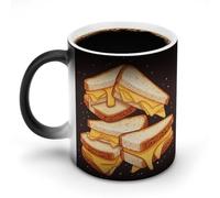 FZMVSQH Tazza da caffè magica con panini al formaggio tazze personalizzate che cambiano colore tazza sensibile al calore che cambia tazze da caffè con manico, tazza divertente in ceramica per tè/latte