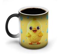 FZMVSQH Tazza da caffè magica con pollo giallo carino tazze personalizzate cambia colore tazza sensibile al calore che cambia tazze da caffè con manico tazze da 325 ml divertente tazza in ceramica per