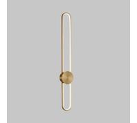 FZQSXAZU Applique da Parete a LED Moderna e Minimalista, con Striscia Luminosa Lunga in Rame, Lampada cablata per Soggiorno e Camera da Letto, Illuminazione Interna, Decorazione per la casa