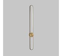 FZQSXAZU Applique da Parete lineare Moderna e Minimalista, con Striscia LED Lunga in Rame, Illuminazione a Cablaggio Fisso per Soggiorno e Camera da Letto, apparecchio di Illuminazione d'ac