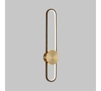 FZQSXAZU Applique da Parete lineare Moderna e Minimalista, Luce LED Lunga in Rame, apparecchio cablato per Soggiorno e Camera da Letto, Illuminazione, illuminante per Interni Creativo