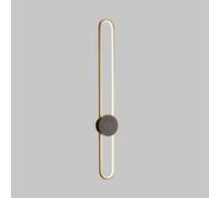 FZQSXAZU Applique da Parete lineare Moderna e Minimalista, Luce LED Lunga in Rame, Lampada cablata per Soggiorno e Camera da Letto, apparecchio di Illuminazione, Illuminazione Domestica