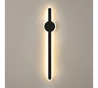 FZQSXAZU Lampada da Parete a LED Lunga per Interni, Moderna, Nera, per Bagno | Apparecchio di Illuminazione a LED in Acrilico Bianco Satinato con Luce direzionale Verso l'Alto e Verso Il ba
