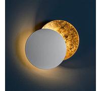 FZQSXAZU Lampada da Parete Creativa a Forma di Luna per Interni, orientabile a 360°, Effetto Eclissi, Luce Bianca Calda 3000K - Lampade LED Rotonde Moderne per corridoio, Comodino e soggior