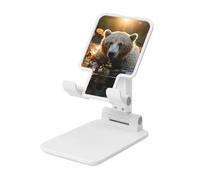 FZQVSLCM Bear Crossing The River Supporto per telefono cellulare per scrivania ad angolo regolabile in altezza Supporto per telefono cellulare pieghevole Supporto per telefono cellulare portatile Dock