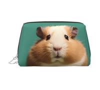 FZQVSLCM Beauty case da viaggio, borsa per trucchi impermeabile per borsa, borsa da toilette in pelle per donne, borsa per cosmetici organizer carino e strano criceto astuccio per trucchi con cerniera