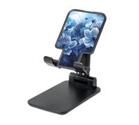 FZQVSLCM Blooming Blue Flowers Supporto per telefono cellulare per scrivania ad angolo regolabile in altezza Supporto per telefono cellulare pieghevole Supporto per telefono cellulare portatile Dock