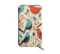FZQVSLCM Flock of Birds Portafoglio in pelle da donna lungo portamonete ultra sottile porta carte di credito frizione bifold