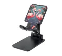 FZQVSLCM Flock of Tropical Flamingos Supporto per telefono cellulare per scrivania ad angolo regolabile in altezza Supporto per telefono cellulare pieghevole Supporto per telefono cellulare portatile