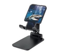 FZQVSLCM Great White Shark Supporto per telefono cellulare per scrivania ad angolo regolabile in altezza Supporto per telefono cellulare pieghevole Supporto per telefono da tavolo portatile Dock per
