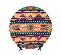 FZQVSLCM Piatto decorativo in ceramica verticale da 15,2 cm con espositore da appendere alla parete piatti ornamentali in stile sud-ovest modello rotondo piatto da pranzo artistico artigianato per
