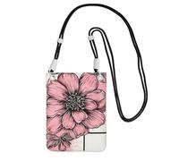 FZQVSLCM Piccole borse a tracolla per le donne borsa del telefono cellulare borsa impermeabile del telefono del fiore scarabocchio borse del raccoglitore del pacchetto di Fanny