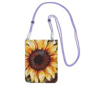 FZQVSLCM Piccole borse a tracolla per le donne borsa del telefono cellulare borsa impermeabile del telefono della pittura di colore girasole borse del raccoglitore del pacchetto di Fanny