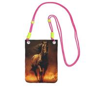 FZQVSLCM Piccole borse a tracolla per le donne borsa del telefono cellulare borsa impermeabile del telefono della fiamma del cavallo borse del raccoglitore del pacchetto di Fanny