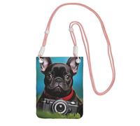 FZQVSLCM Piccole borse a tracolla per le donne borsa del telefono cellulare borsa impermeabile del telefono del bulldog francese cucciolo con la macchina fotografica Portafogli Fanny Pack
