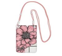 FZQVSLCM Piccole borse a tracolla per le donne borsa del telefono cellulare borsa impermeabile del telefono del fiore scarabocchio borse del raccoglitore del pacchetto di Fanny
